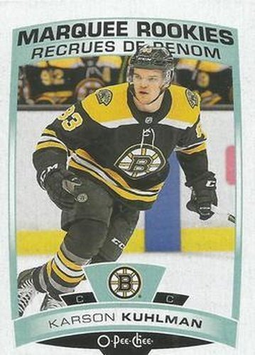 #522 Karson Kuhlman - Boston Bruins - 2019-20 O-Pee-Chee Hockey