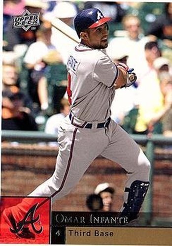 #522 Omar Infante - Atlanta Braves - 2009 Upper Deck Baseball