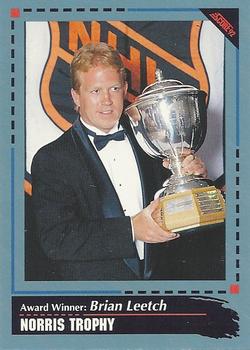 #522 Brian Leetch - New York Rangers - 1992-93 Score Canadian Hockey