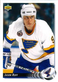 #522 Jason Ruff - St. Louis Blues - 1992-93 Upper Deck Hockey