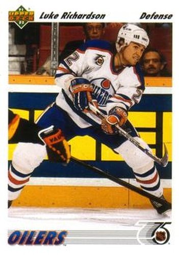 #522 Luke Richardson - Edmonton Oilers - 1991-92 Upper Deck Hockey