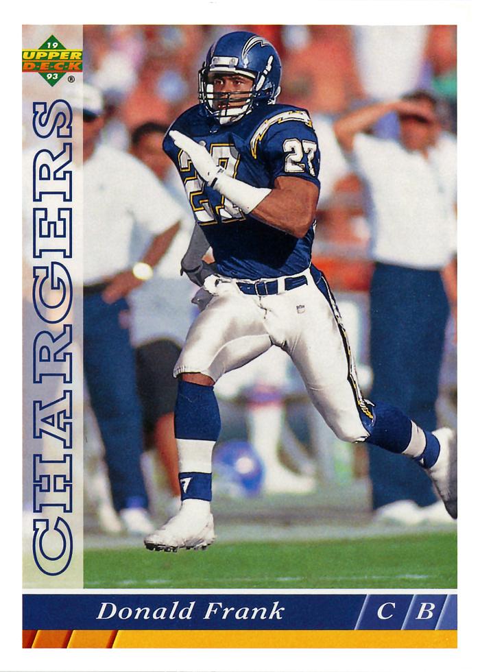 #522 Donald Frank - San Diego Chargers - 1993 Upper Deck Football