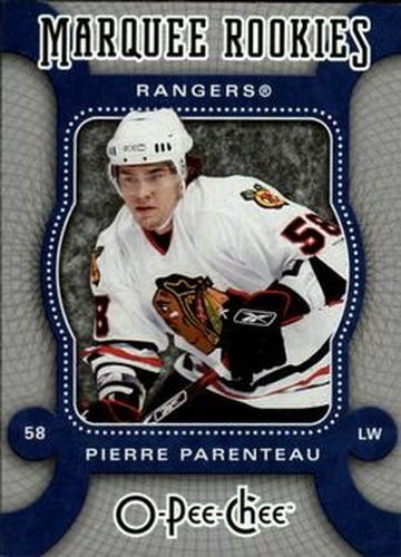 #522 Pierre Parenteau - New York Rangers - 2007-08 O-Pee-Chee Hockey
