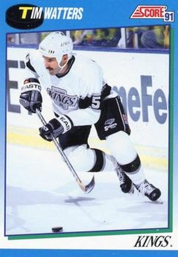 #523 Tim Watters - Los Angeles Kings - 1991-92 Score Canadian Hockey