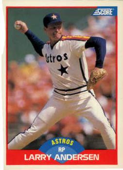 #523 Larry Andersen - Houston Astros - 1989 Score Baseball