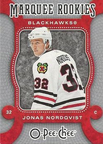 #523 Jonas Nordqvist - Chicago Blackhawks - 2007-08 O-Pee-Chee Hockey