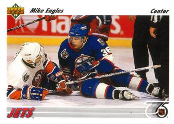 #523 Mike Eagles - Winnipeg Jets - 1991-92 Upper Deck Hockey