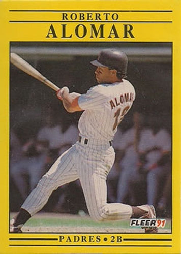 #523 Roberto Alomar - San Diego Padres - 1991 Fleer Baseball