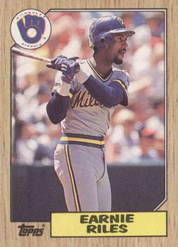 #523 Earnie Riles - Milwaukee Brewers - 1987 Topps Baseball