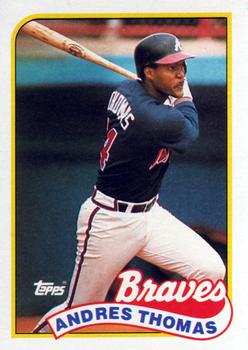 #523 Andres Thomas - Atlanta Braves - 1989 Topps Baseball