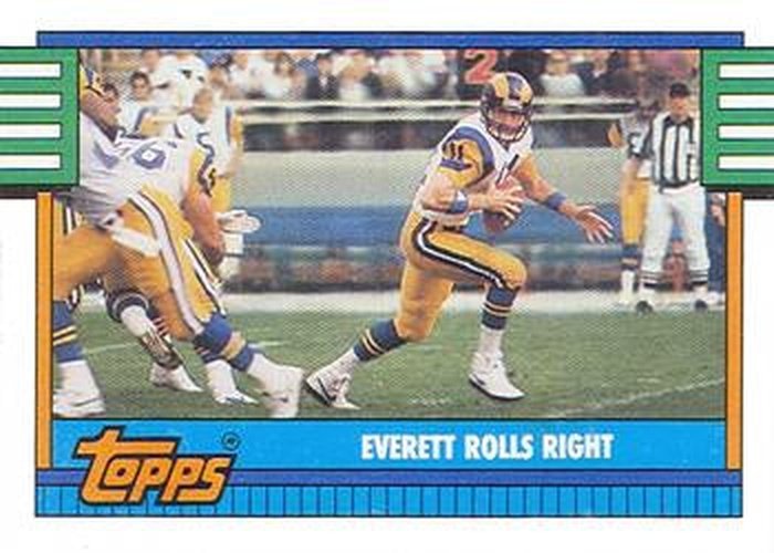 #523 Jim Everett - Los Angeles Rams - 1990 Topps Football