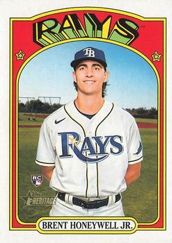 #523 Brent Honeywell Jr. - Tampa Bay Rays - 2021 Topps Heritage Baseball