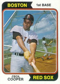 #523 Cecil Cooper - Boston Red Sox - 1974 Topps Baseball