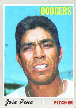 #523 Jose Pena - Los Angeles Dodgers - 1970 Topps Baseball
