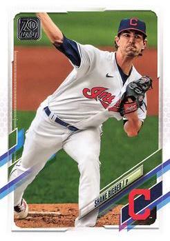 #523 Shane Bieber - Cleveland Indians - 2021 Topps Baseball