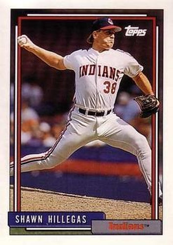 #523 Shawn Hillegas - Cleveland Indians - 1992 Topps Baseball