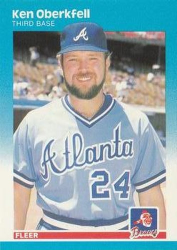 #523 Ken Oberkfell - Atlanta Braves - 1987 Fleer Baseball