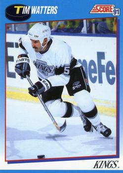 #523 Tim Watters - Los Angeles Kings - 1991-92 Score Canadian Bilingual Hockey