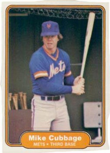 #523 Mike Cubbage - New York Mets - 1982 Fleer Baseball