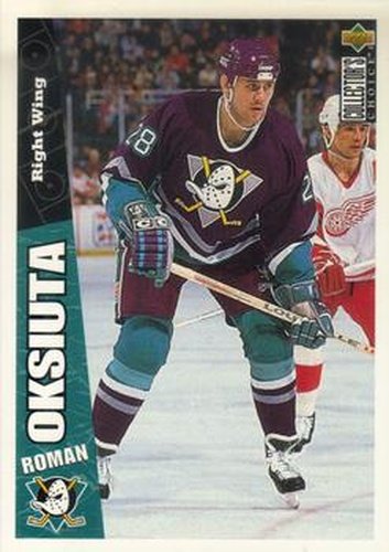 #10 Roman Oksiuta - Anaheim Mighty Ducks - 1996-97 Collector's Choice Hockey
