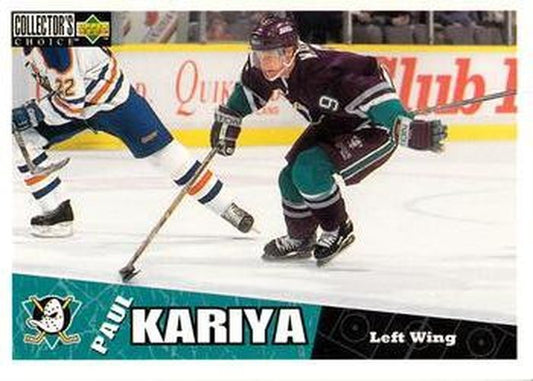 #1 Paul Kariya - Anaheim Mighty Ducks - 1996-97 Collector's Choice Hockey