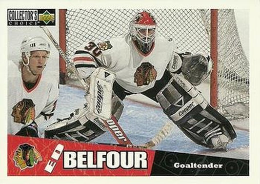 #55 Ed Belfour - Chicago Blackhawks - 1996-97 Collector's Choice Hockey