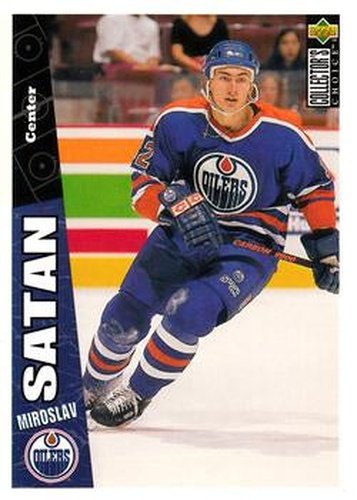 #98 Miroslav Satan - Edmonton Oilers - 1996-97 Collector's Choice Hockey