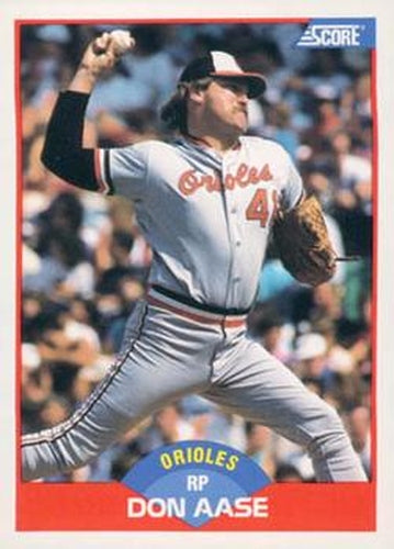 #524 Don Aase - Baltimore Orioles - 1989 Score Baseball