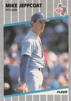 #524 Mike Jeffcoat - Texas Rangers - 1989 Fleer Baseball