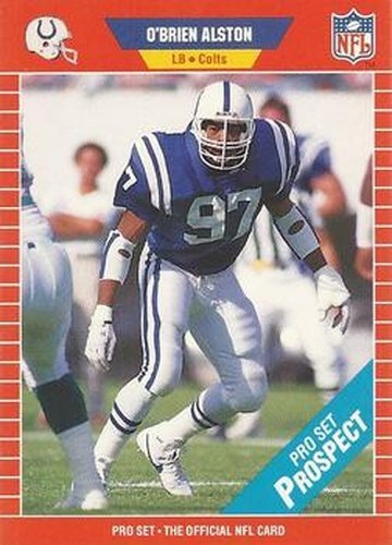 #524 O'Brien Alston - Indianapolis Colts - 1989 Pro Set Football