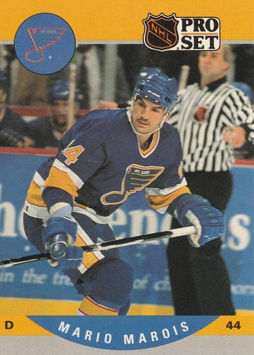 #524 Mario Marois - St. Louis Blues - 1990-91 Pro Set Hockey