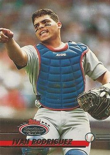 #524 Ivan Rodriguez - Texas Rangers - 1993 Stadium Club Baseball