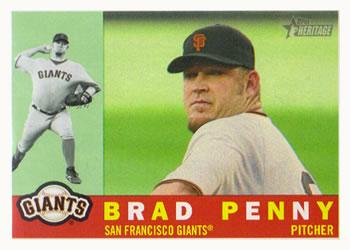 #524 Brad Penny - San Francisco Giants - 2009 Topps Heritage Baseball