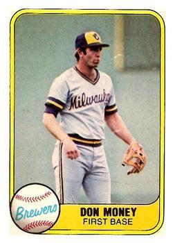 #524 Don Money - Milwaukee Brewers - 1981 Fleer Baseball