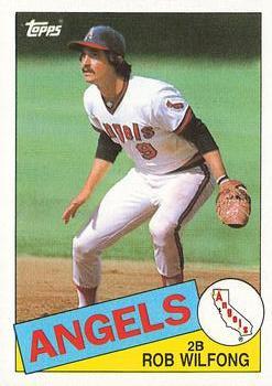 #524 Rob Wilfong - California Angels - 1985 Topps Baseball