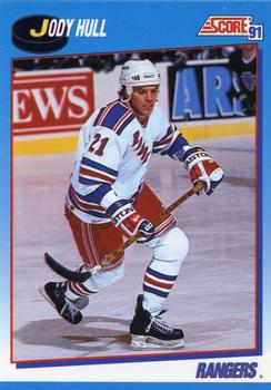 #524 Jody Hull - New York Rangers - 1991-92 Score Canadian Bilingual Hockey