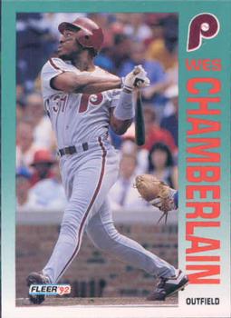 #524 Wes Chamberlain - Philadelphia Phillies - 1992 Fleer Baseball
