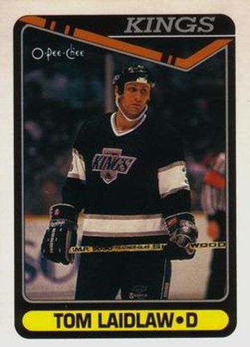 #524 Tom Laidlaw - Los Angeles Kings - 1990-91 O-Pee-Chee Hockey