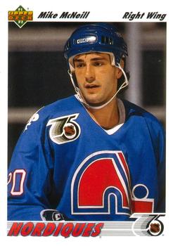 #524 Mike McNeill - Quebec Nordiques - 1991-92 Upper Deck Hockey