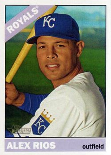 #524a Alex Rios - Kansas City Royals - 2015 Topps Heritage Baseball