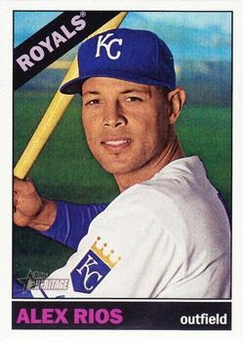 #524b Alex Rios - Kansas City Royals - 2015 Topps Heritage Baseball