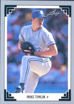 #525 Mike Timlin - Toronto Blue Jays - 1991 Leaf Baseball