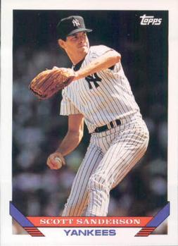#525 Scott Sanderson - New York Yankees - 1993 Topps Baseball