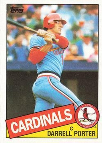 #525 Darrell Porter - St. Louis Cardinals - 1985 Topps Baseball