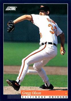 #525 Gregg Olson - Baltimore Orioles -1994 Score Baseball