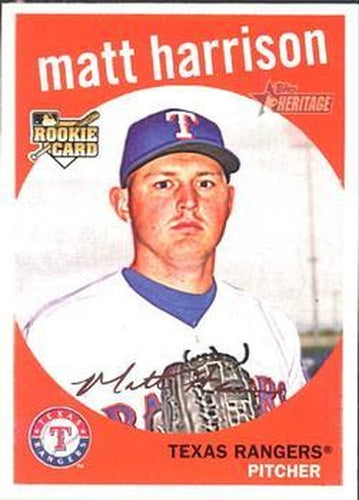 #525 Matt Harrison - Texas Rangers - 2008 Topps Heritage Baseball