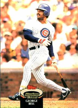 #525 George Bell - Chicago Cubs - 1992 Stadium Club Baseball
