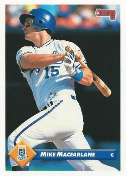 #525 Mike Macfarlane - Kansas City Royals - 1993 Donruss Baseball