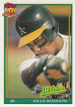 #525 Willie Randolph - Oakland Athletics - 1991 O-Pee-Chee Baseball
