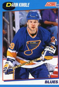 #526 Darin Kimble - St. Louis Blues - 1991-92 Score Canadian Bilingual Hockey